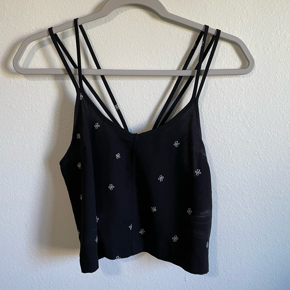 Black Cropped Tank Top